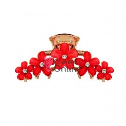 Clama pentru prins parul tip cleste CLM037EE Auriu cu flori si strasuri